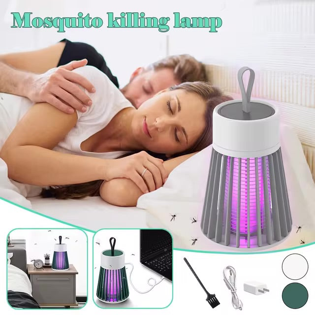 Lâmpada Mata-Mosquitos USB com Choque Elétrico, Armadilha e Repelente de Insetos, Uso Interno e Externo, Modelo 2023