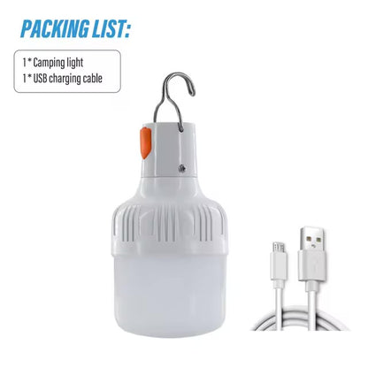 Lâmpadas LED recarregáveis USB, ao ar livre, alto brilho, luz de emergência, gancho, camping, pesca, lanterna portátil, luzes noturnas