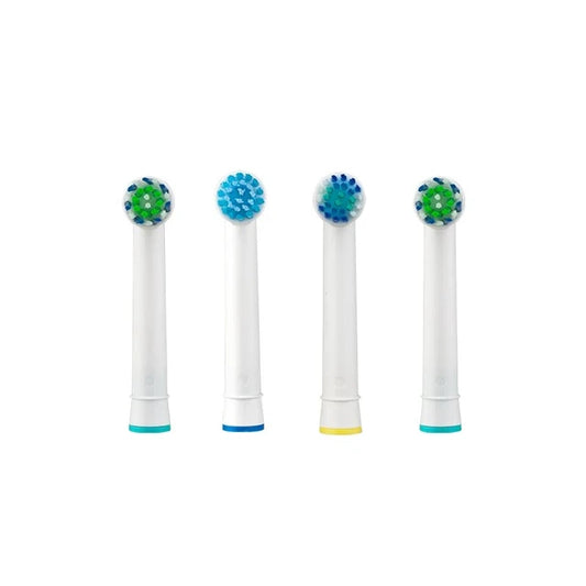 Cabeças de Escova de Dentes Elétrica Compatíveis com Oral-B – 4 Peças para Modelos Advance Power, Vitality, Precision Clean e Mais